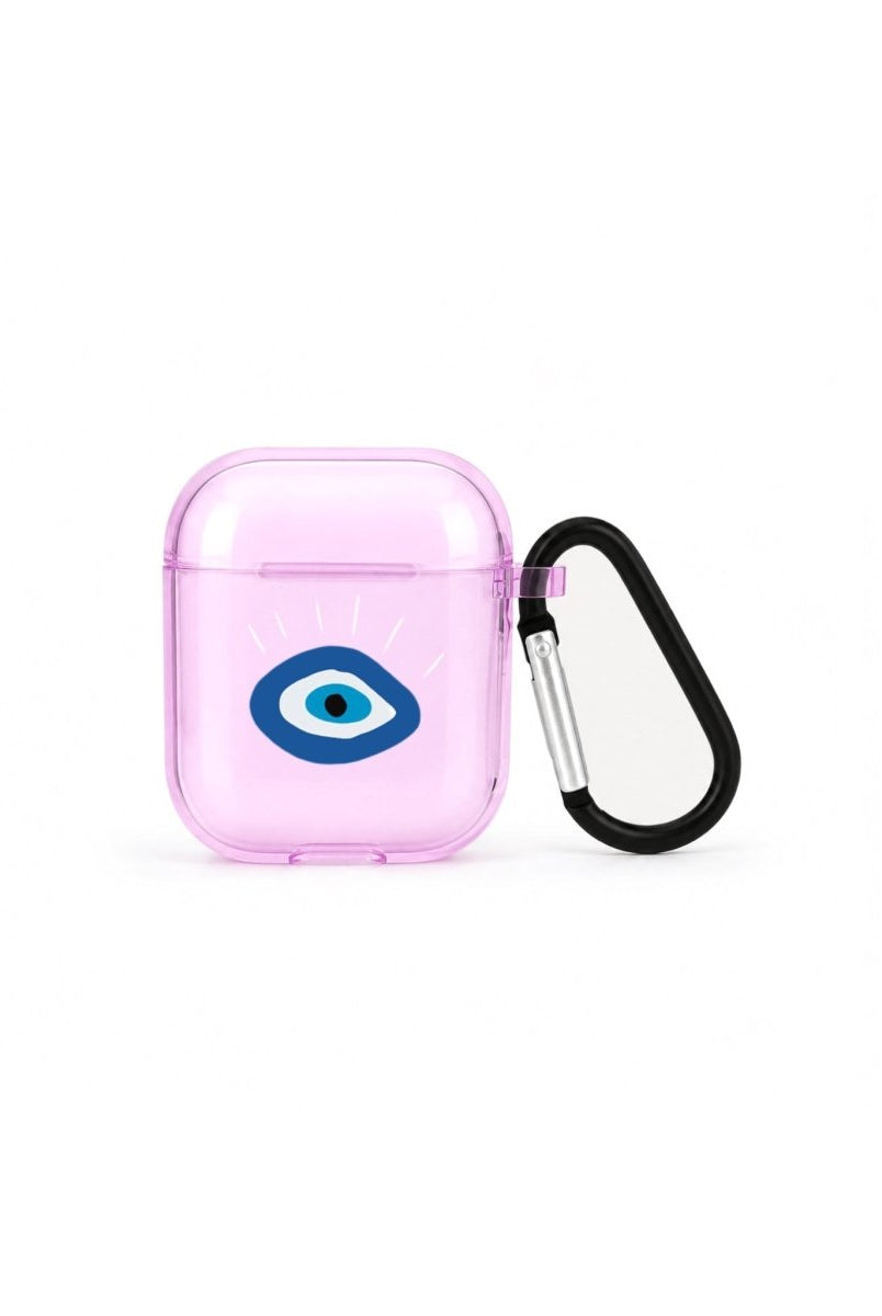 I See You AirPods Şeffaf Silikon Kılıf Lila - Sumthincs