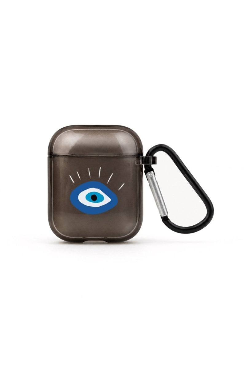 I See You AirPods Şeffaf Silikon Kılıf Siyah - Sumthincs