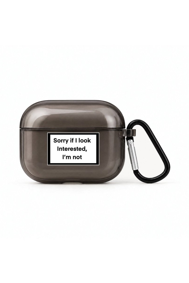 Interested AirPods Pro Şeffaf Silikon Kılıf Siyah - Sumthincs