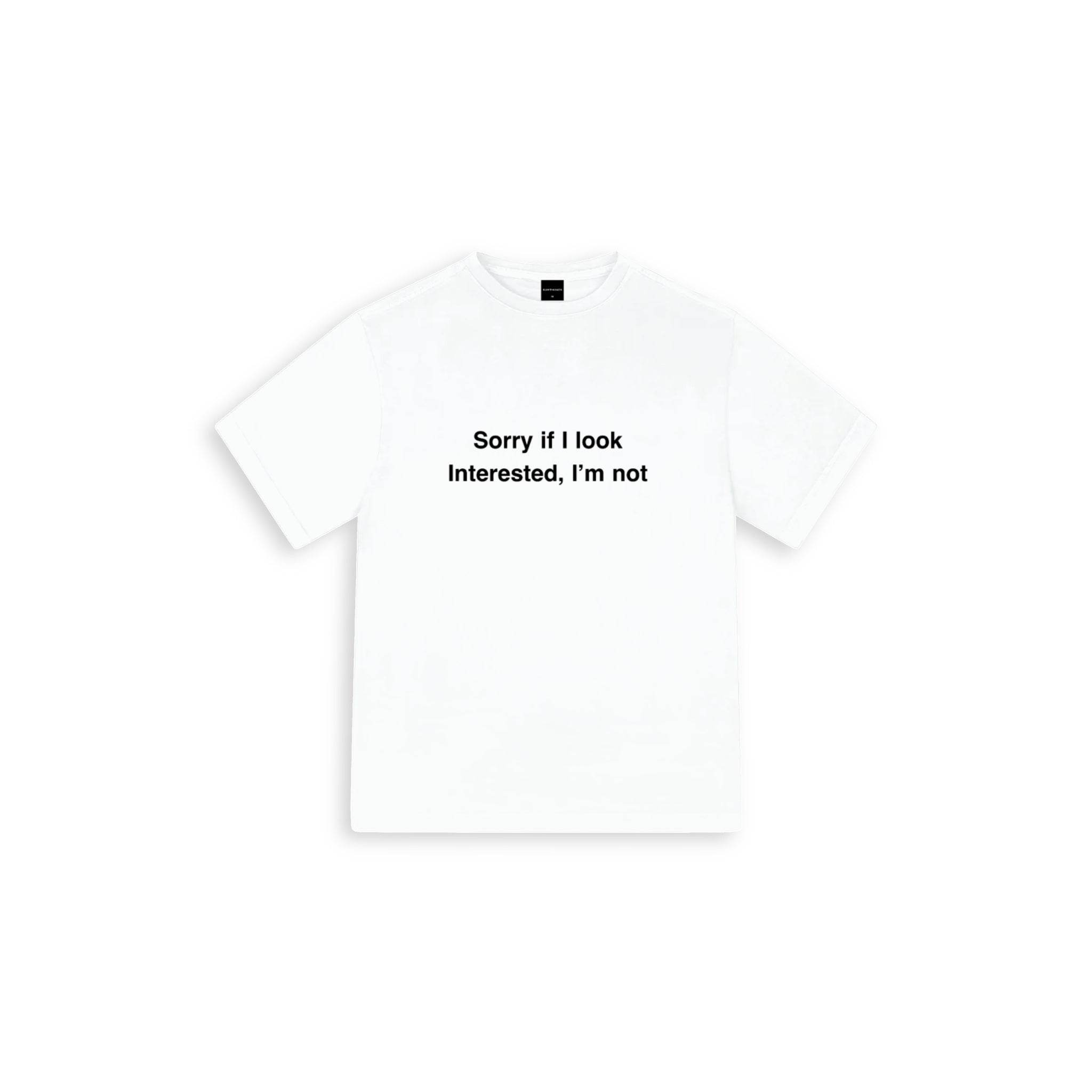 Interested Oversize Large T-shirt Beyaz - SUMTHINCS