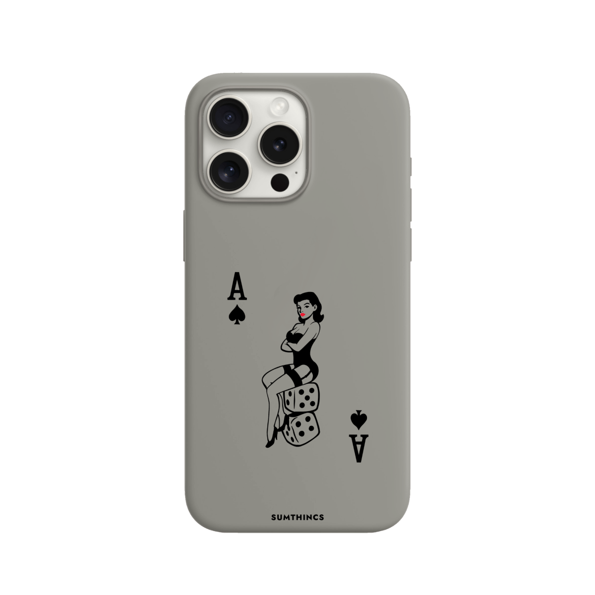 iPhone 11 Ace Queen Premium Telefon Kılıfı Gri - SUMTHINCS