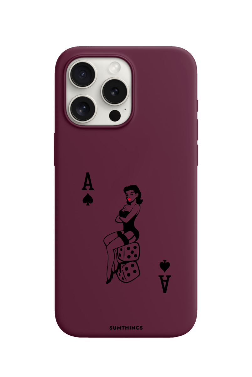 iPhone 11 Ace Queen Premium Telefon Kılıfı Bordo - SUMTHINCS