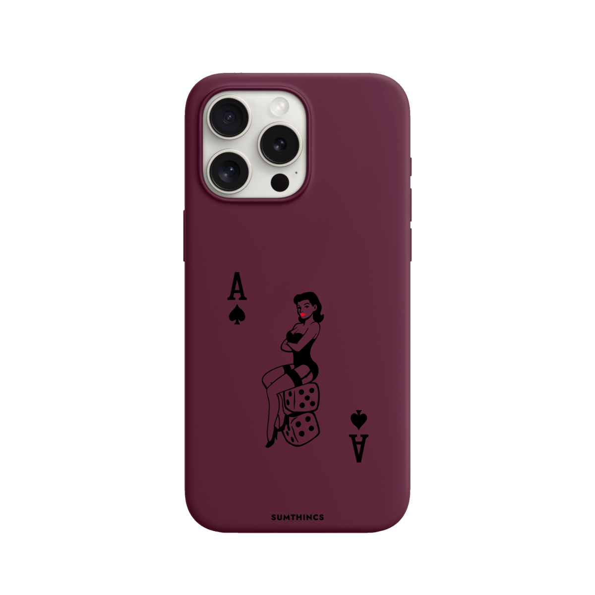 iPhone 11 Ace Queen Premium Telefon Kılıfı Bordo - SUMTHINCS