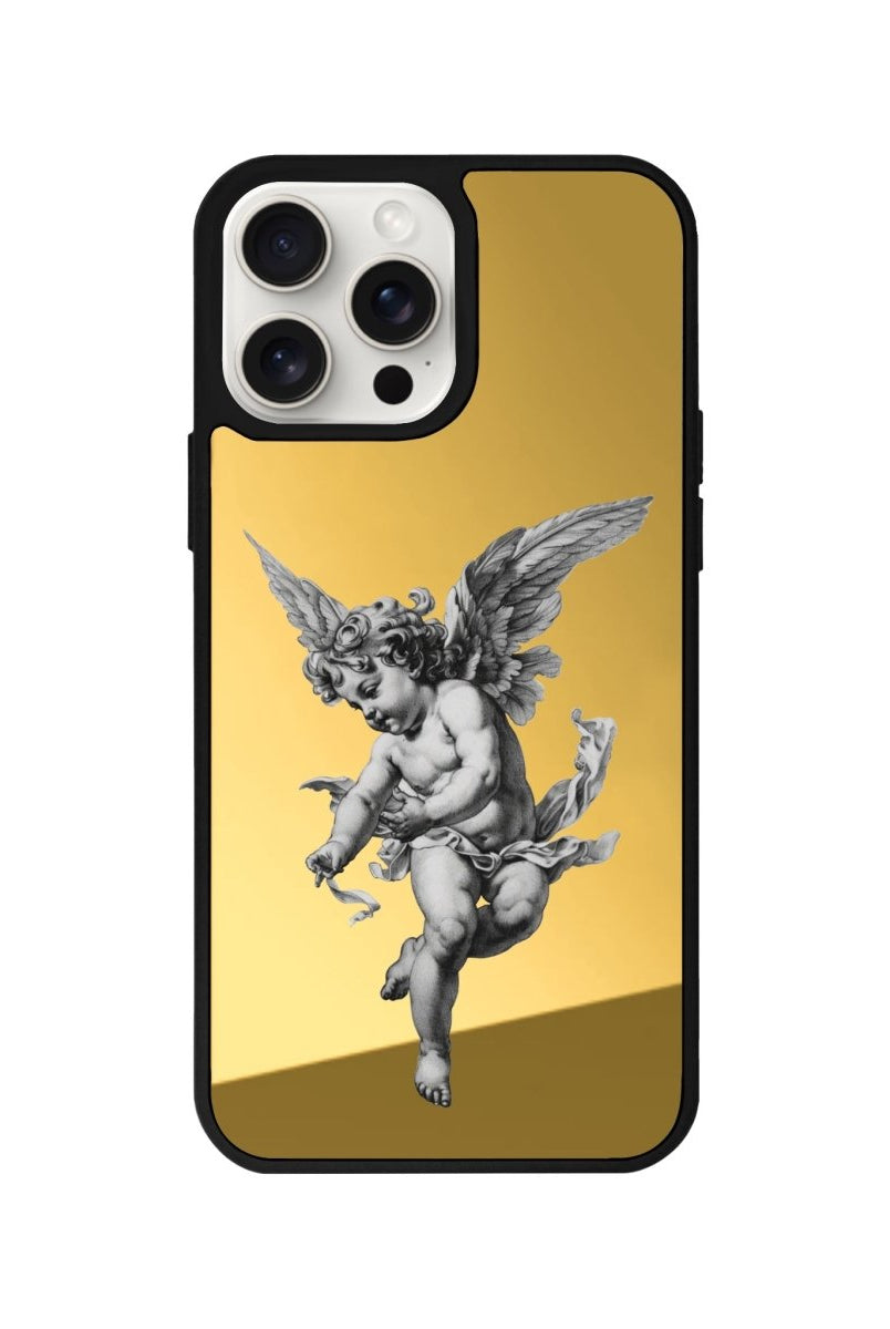 iPhone 11 Angel Mirror Aynalı Telefon Kılıfı Altın - SUMTHINCS