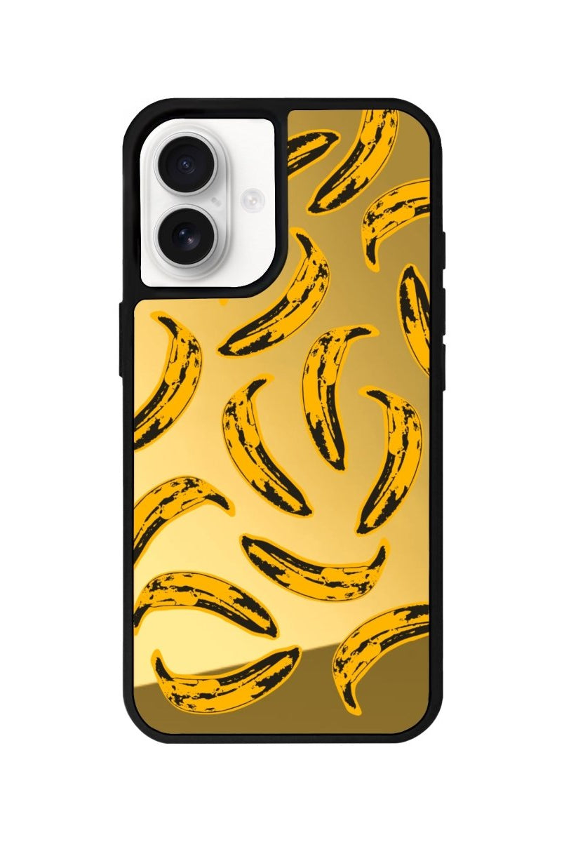 iPhone 11 Banana Mirror Aynalı Telefon Kılıfı Altın - SUMTHINCS