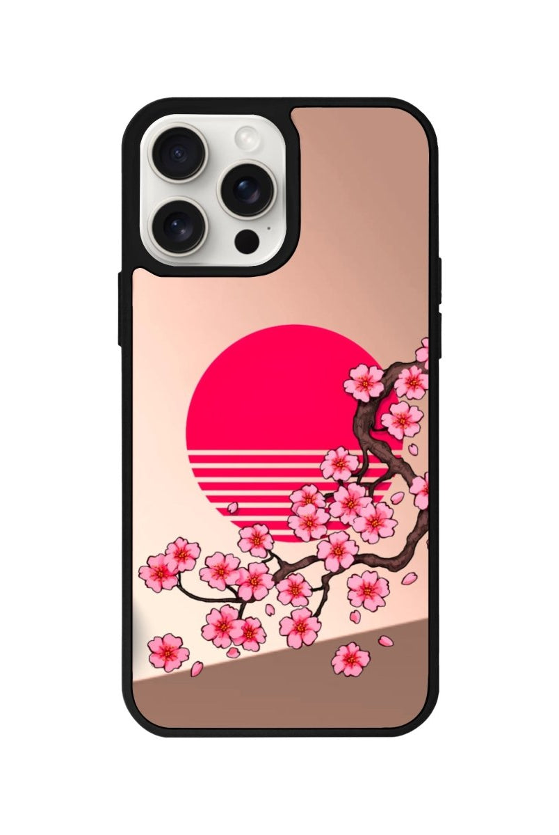 iPhone 11 Cherry Blossom Dawn Mirror Aynalı Telefon Kılıfı Metalik Pembe - SUMTHINCS