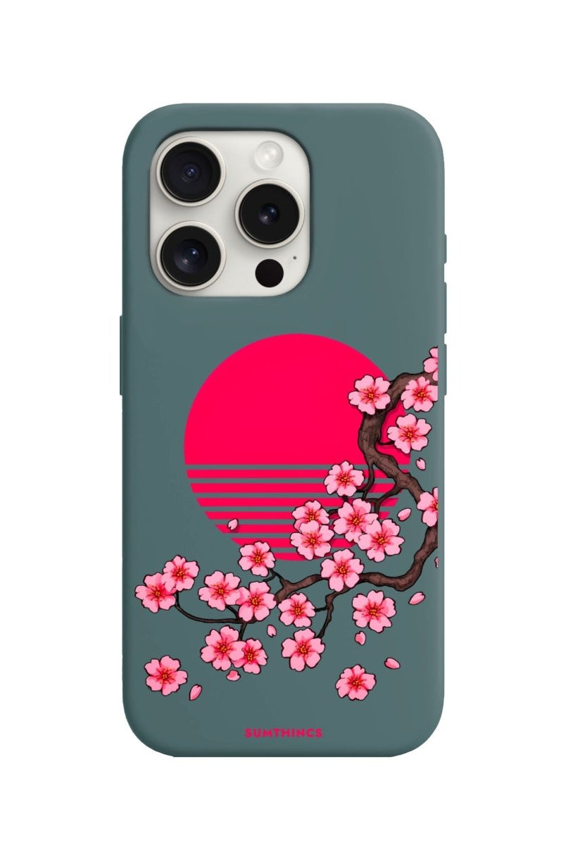 iPhone 11 Cherry Blossom Dawn Premium Telefon Kılıfı Kaktüs Yeşili - SUMTHINCS