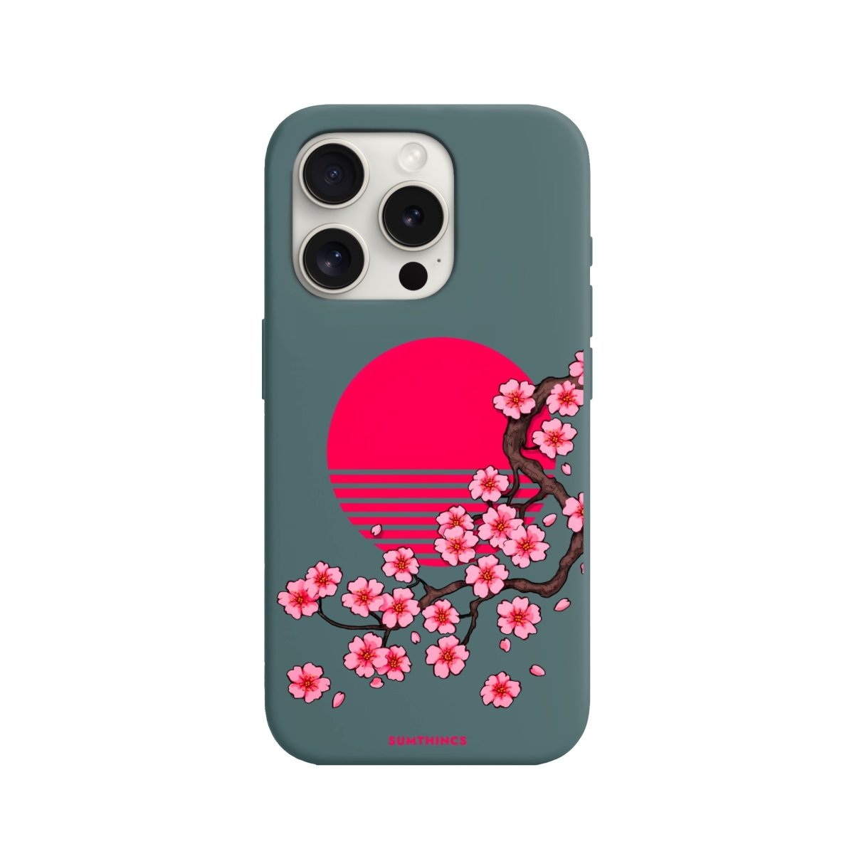 iPhone 11 Cherry Blossom Dawn Premium Telefon Kılıfı Kaktüs Yeşili - SUMTHINCS