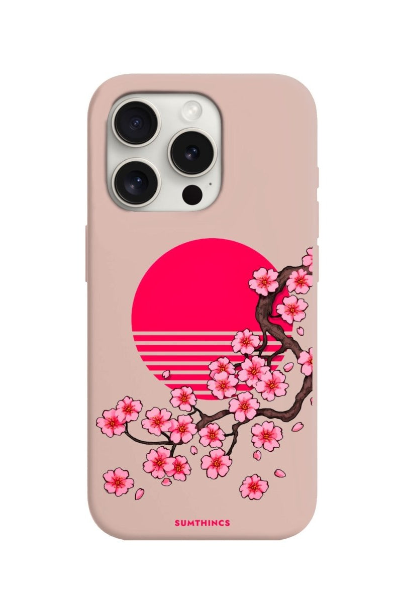 iPhone 11 Cherry Blossom Dawn Premium Telefon Kılıfı Bej - SUMTHINCS