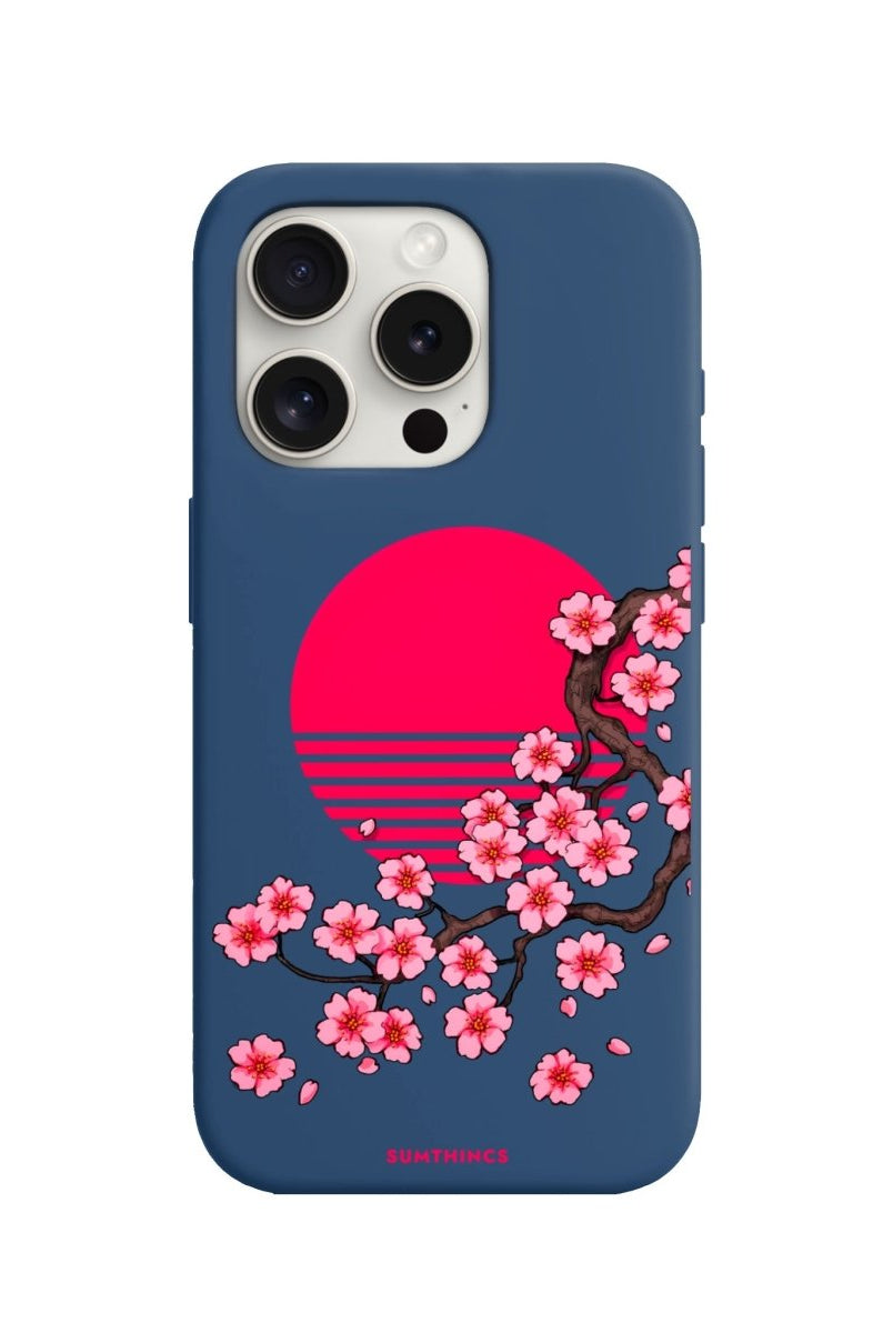 iPhone 11 Cherry Blossom Dawn Premium Telefon Kılıfı Pasifik Mavi - SUMTHINCS