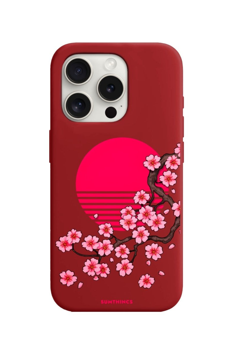 iPhone 11 Cherry Blossom Dawn Premium Telefon Kılıfı Kırmızı - SUMTHINCS