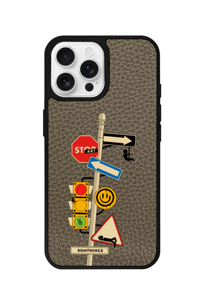 iPhone 11 Crossroad Leather Vegan Deri Telefon Kılıfı Haki - SUMTHINCS