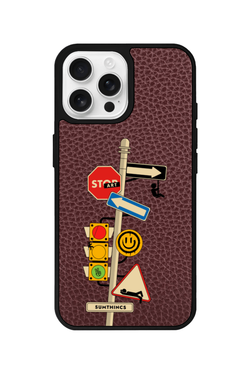 iPhone 11 Crossroad Leather Vegan Deri Telefon Kılıfı Bordo - SUMTHINCS