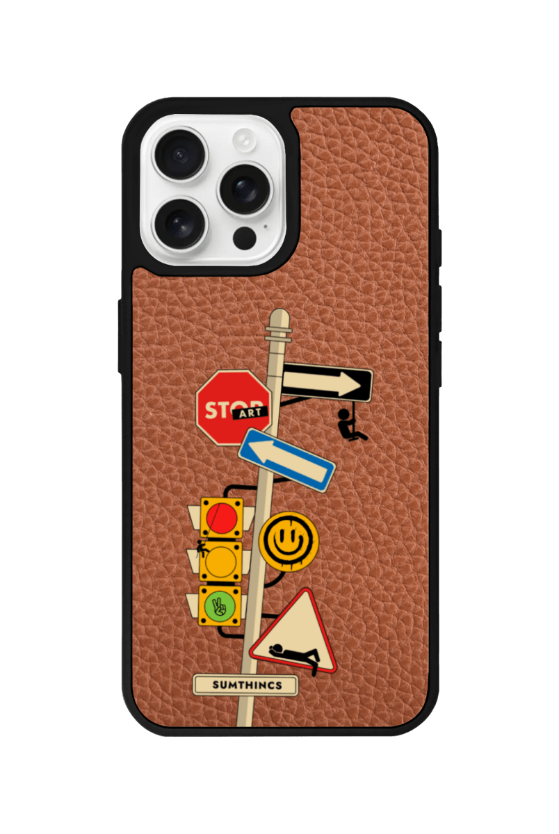 iPhone 11 Crossroad Leather Vegan Deri Telefon Kılıfı Kahverengi - SUMTHINCS