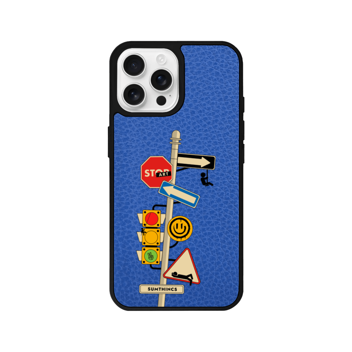 iPhone 11 Crossroad Leather Vegan Deri Telefon Kılıfı Mavi - SUMTHINCS