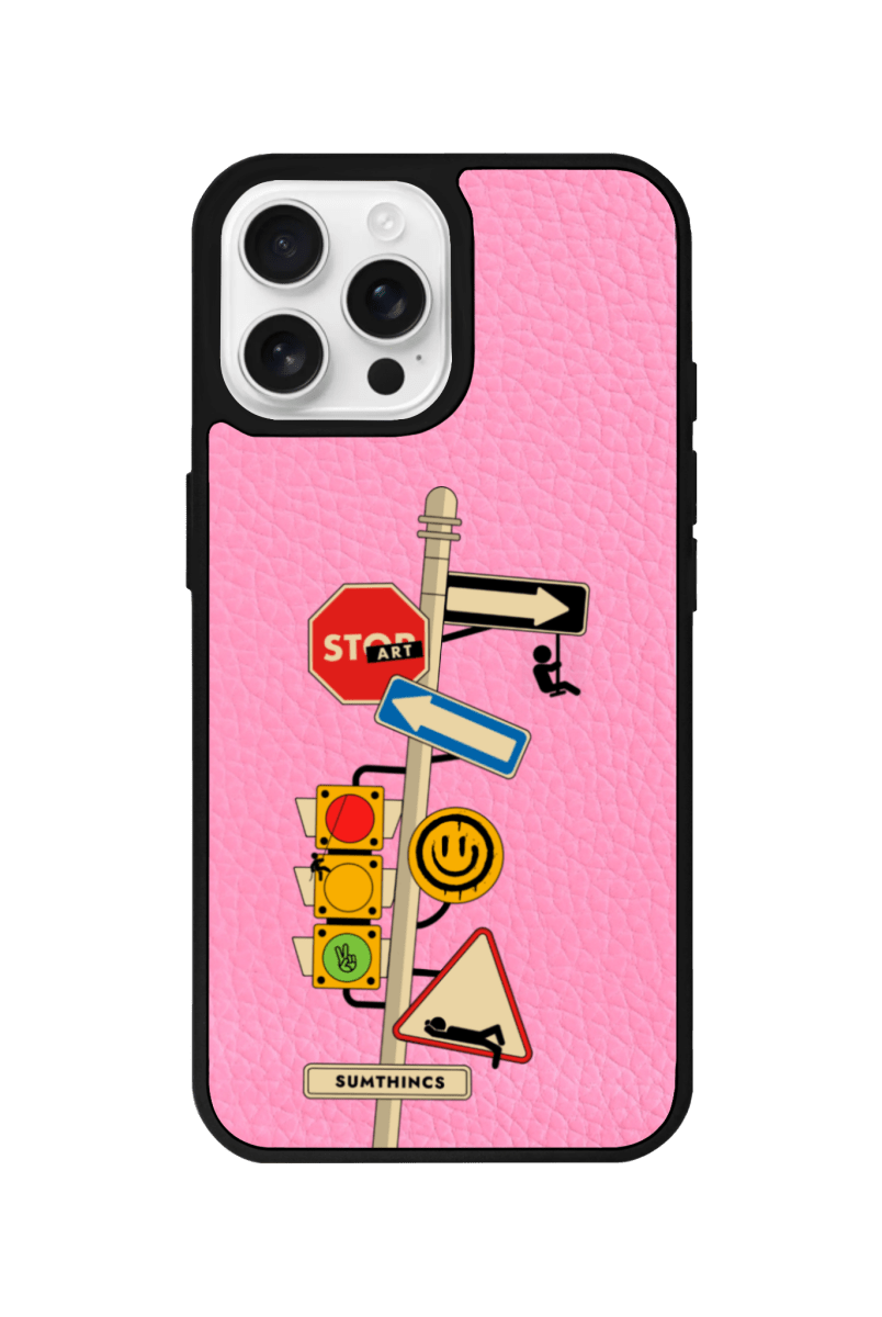 iPhone 11 Crossroad Leather Vegan Deri Telefon Kılıfı Pembe - SUMTHINCS