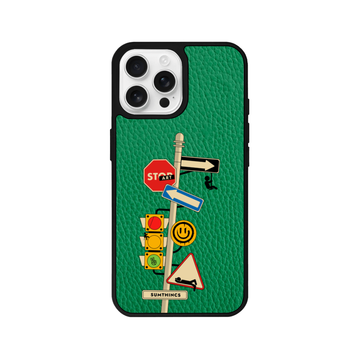 iPhone 11 Crossroad Leather Vegan Deri Telefon Kılıfı Yeşil - SUMTHINCS