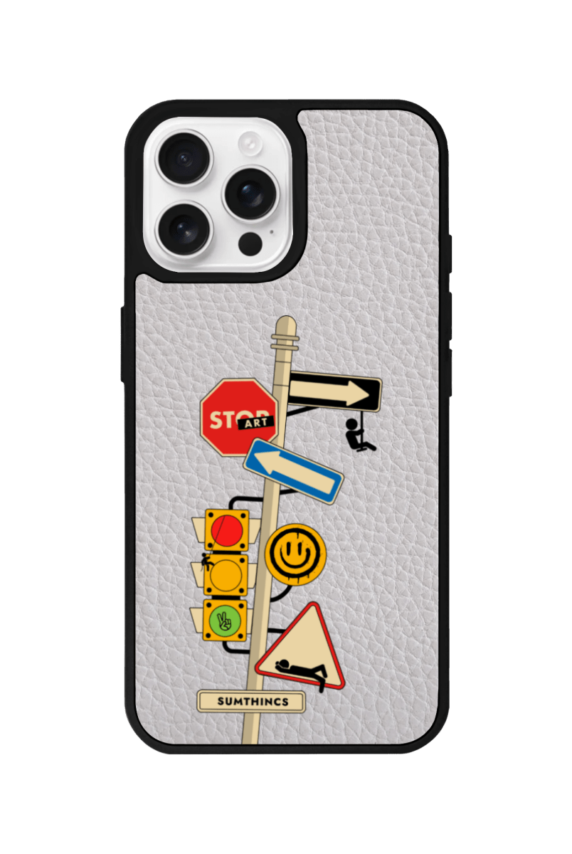 iPhone 11 Crossroad Leather Vegan Deri Telefon Kılıfı Gri - SUMTHINCS