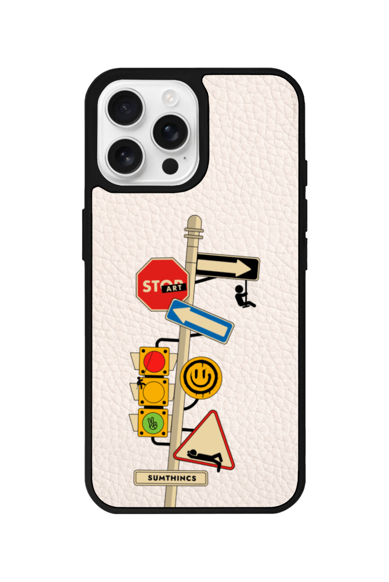 iPhone 11 Crossroad Leather Vegan Deri Telefon Kılıfı Bej - SUMTHINCS