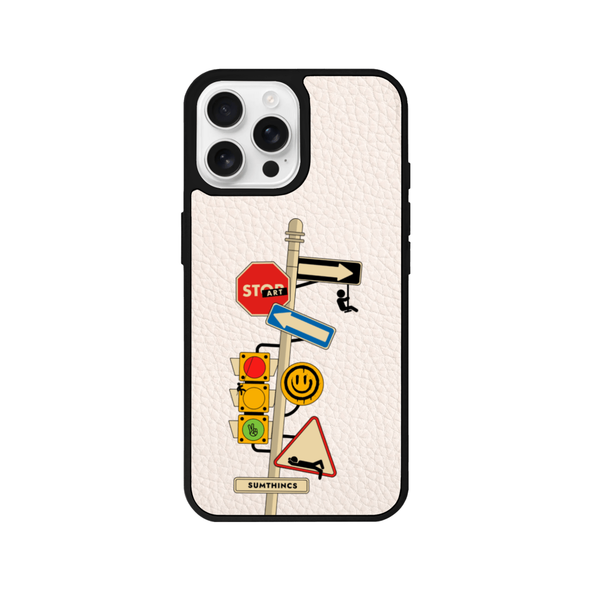 iPhone 11 Crossroad Leather Vegan Deri Telefon Kılıfı Bej - SUMTHINCS