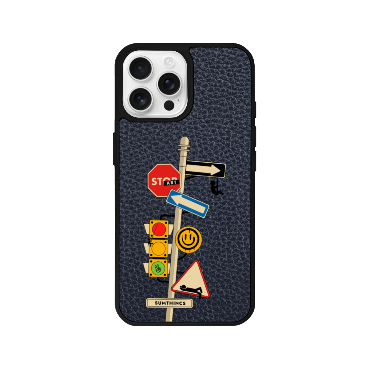 iPhone 11 Crossroad Leather Vegan Deri Telefon Kılıfı Pasifik Mavi - SUMTHINCS