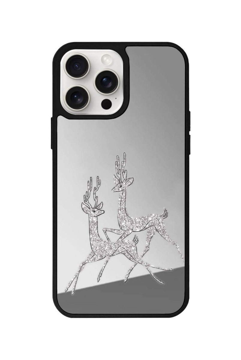 iPhone 11 Disco Deers Mirror Aynalı Telefon Kılıfı Gümüş - SUMTHINCS