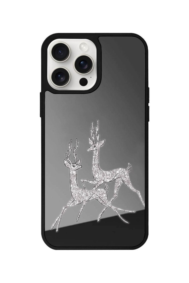 iPhone 11 Disco Deers Mirror Aynalı Telefon Kılıfı Antrasit - SUMTHINCS