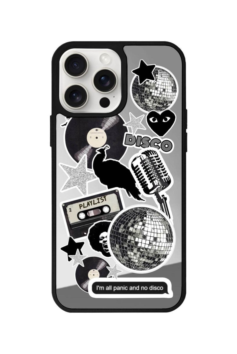 iPhone 11 Disco Stickers Mirror Aynalı Telefon Kılıfı Gümüş - SUMTHINCS