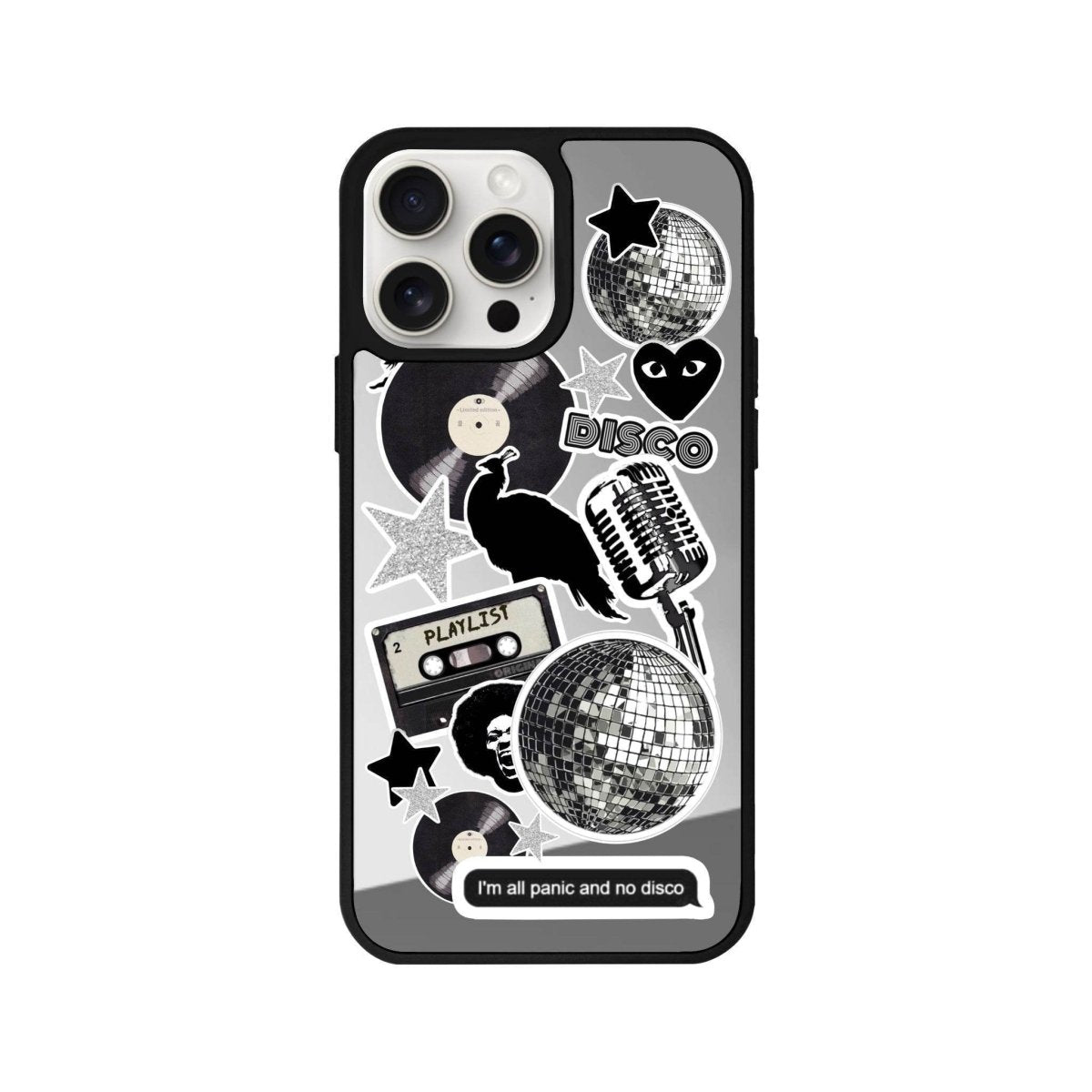 iPhone 11 Disco Stickers Mirror Aynalı Telefon Kılıfı Gümüş - SUMTHINCS