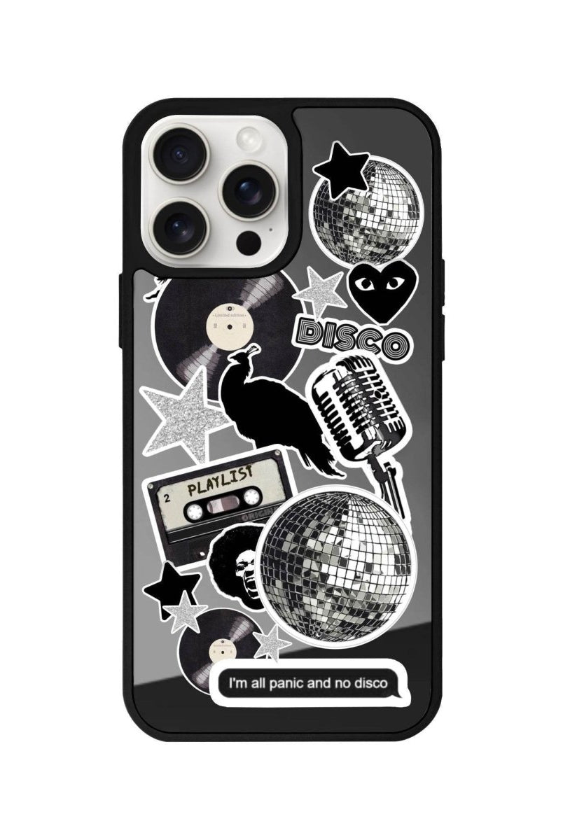 iPhone 11 Disco Stickers Mirror Aynalı Telefon Kılıfı Antrasit - SUMTHINCS