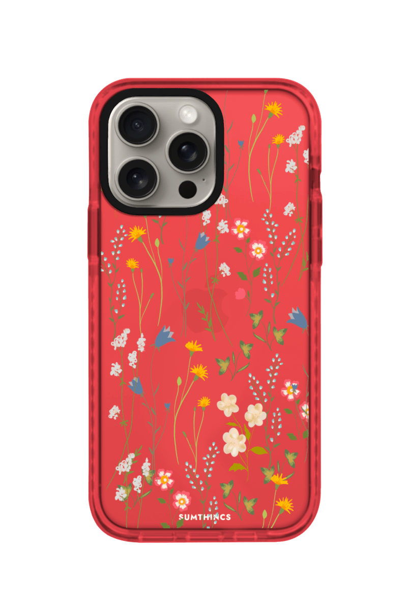 iPhone 11 Eternal Garden Procase Şeffaf Telefon Kılıfı Kırmızı - SUMTHINCS