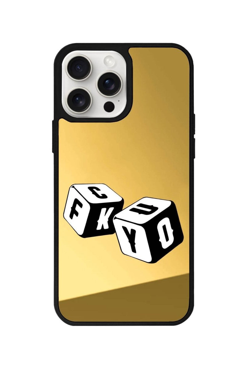 iPhone 11 Fck You Mirror Aynalı Telefon Kılıfı Altın - SUMTHINCS
