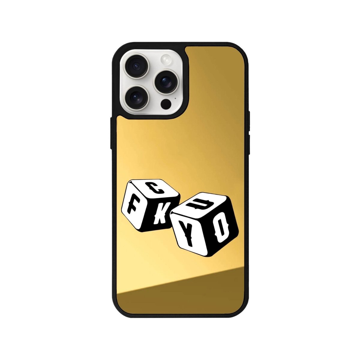 iPhone 11 Fck You Mirror Aynalı Telefon Kılıfı Altın - SUMTHINCS