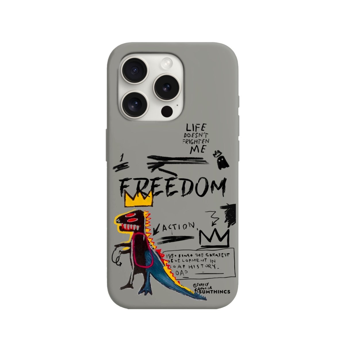 iPhone 11 Freedom Premium Telefon Kılıfı Gri - SUMTHINCS