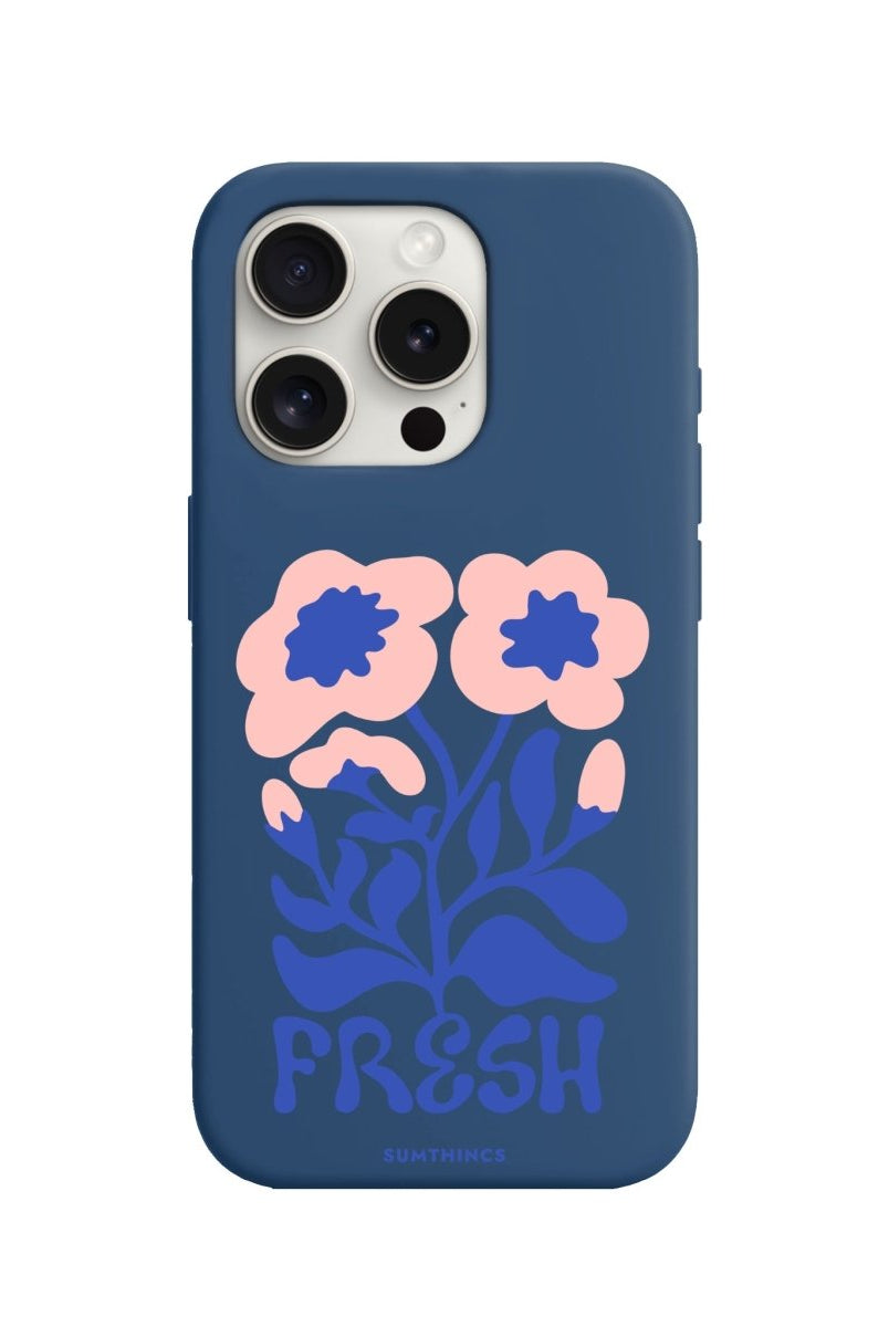 iPhone 11 Fresh Flowers Premium Telefon Kılıfı Pasifik Mavi - SUMTHINCS