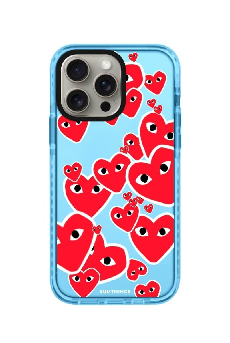 iPhone 11 Hearts Procase Şeffaf Telefon Kılıfı Mavi - SUMTHINCS