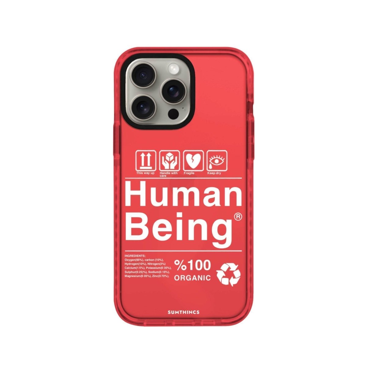 iPhone 11 Human Being Procase Şeffaf Telefon Kılıfı Kırmızı - SUMTHINCS