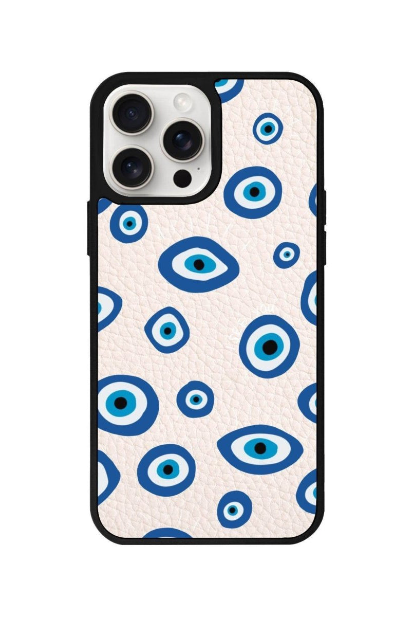 iPhone 11 I See You Leather Vegan Deri Telefon Kılıfı Bej - SUMTHINCS