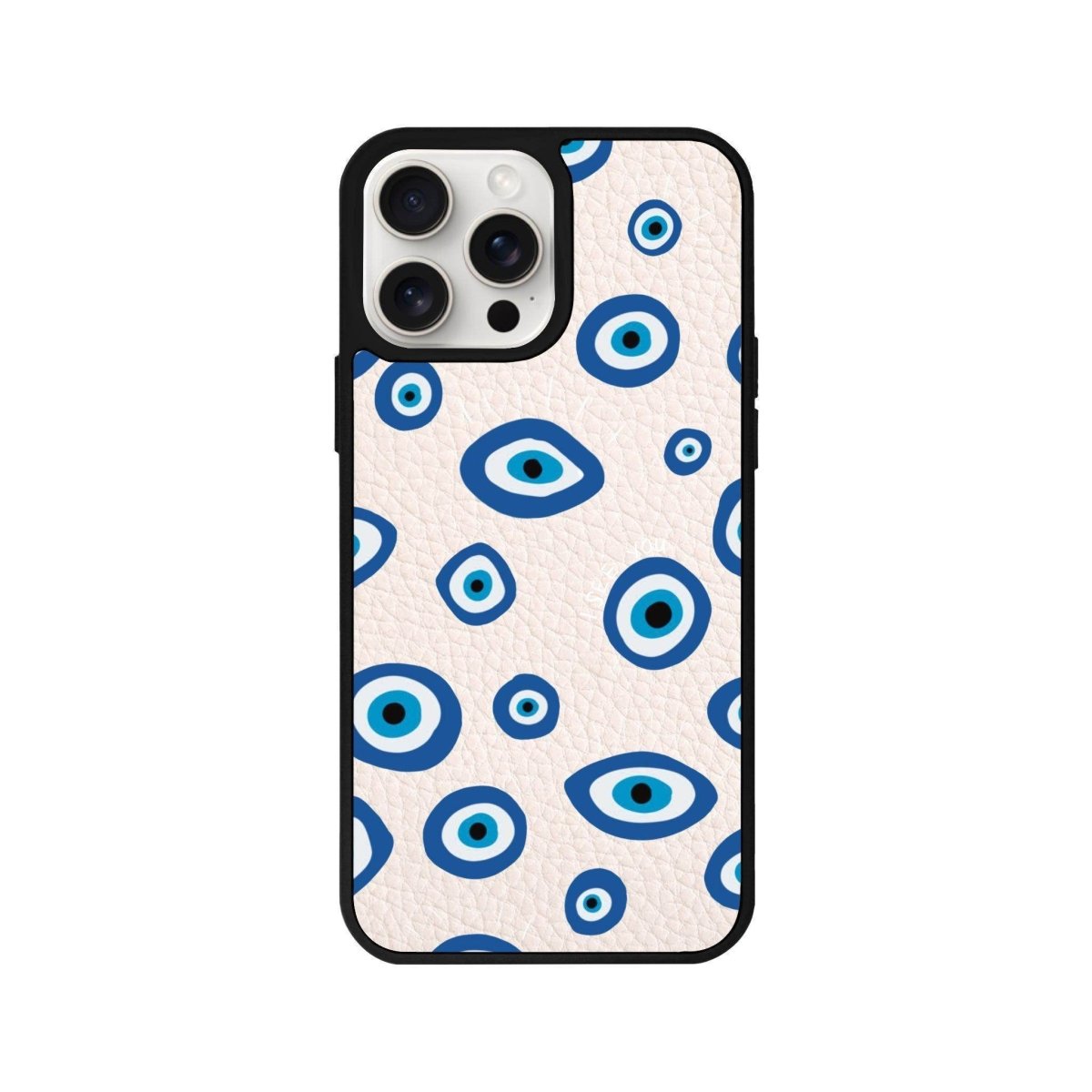 iPhone 11 I See You Leather Vegan Deri Telefon Kılıfı Bej - SUMTHINCS