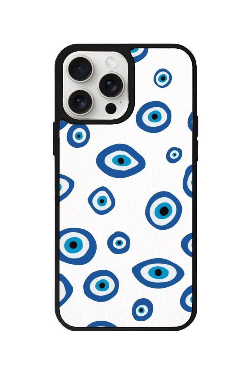 iPhone 11 I See You Leather Vegan Deri Telefon Kılıfı Beyaz - SUMTHINCS