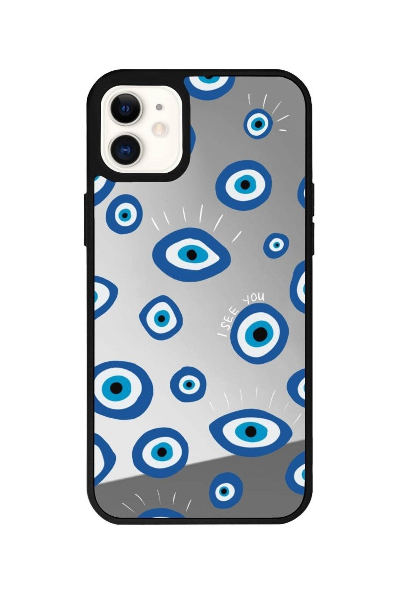 iPhone 11 I See You Mirror Aynalı Telefon Kılıfı Gümüş - SUMTHINCS