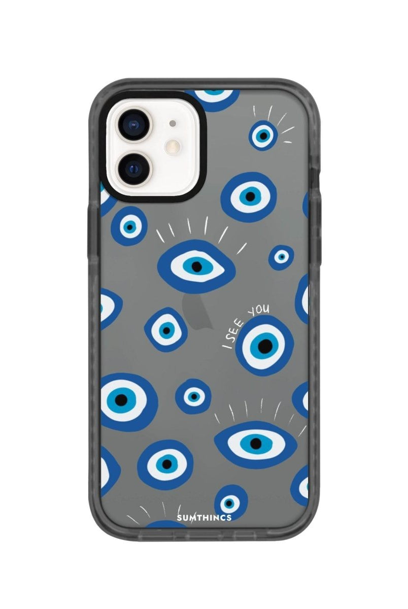 iPhone 11 I See You Procase Şeffaf Telefon Kılıfı Antrasit - SUMTHINCS