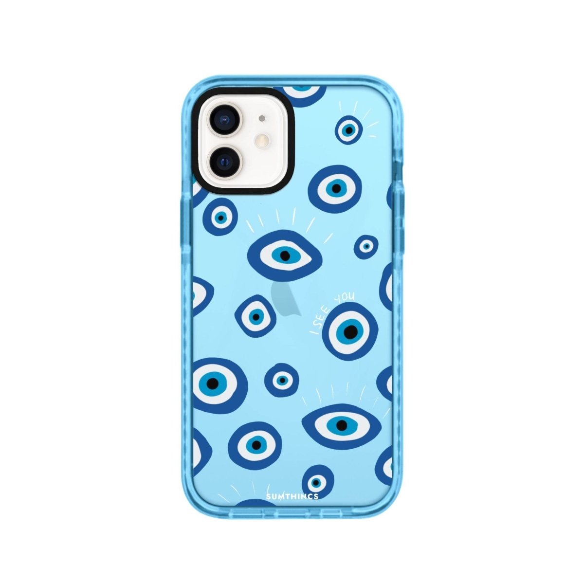 iPhone 11 I See You Procase Şeffaf Telefon Kılıfı Mavi - SUMTHINCS