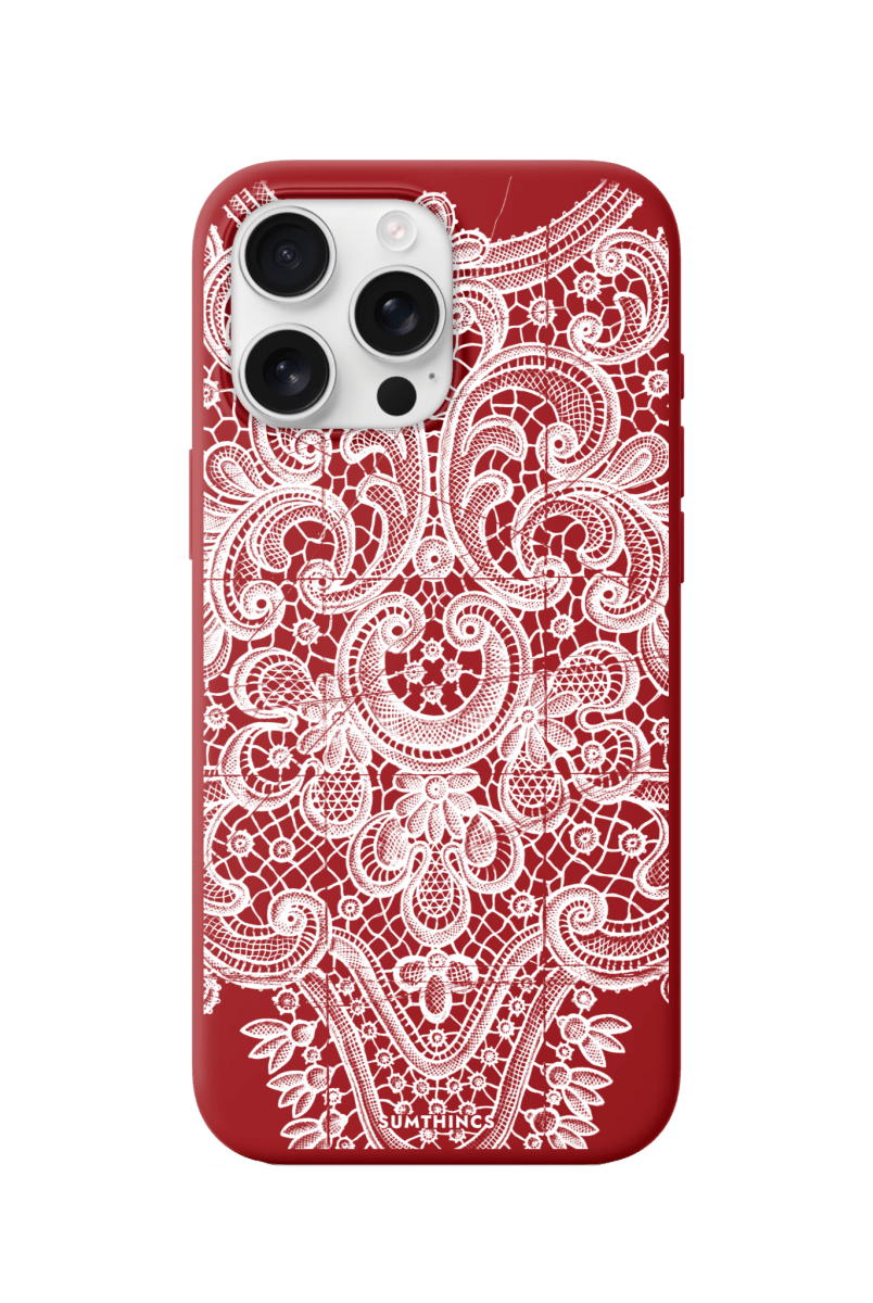 iPhone 11 Lacework Premium Telefon Kılıfı Kırmızı - SUMTHINCS