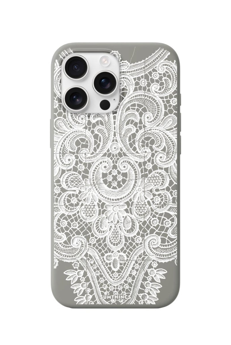 iPhone 11 Lacework Premium Telefon Kılıfı Gri - SUMTHINCS