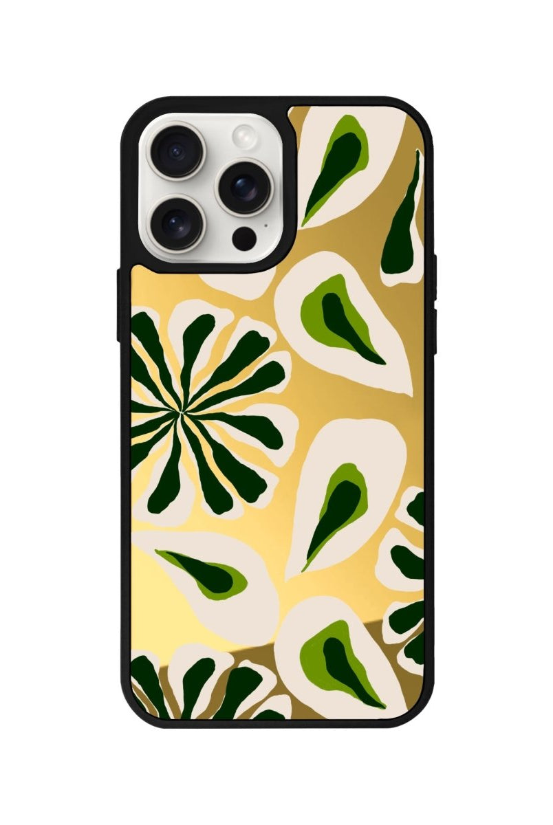 iPhone 11 Leafs Mirror Aynalı Telefon Kılıfı Altın - SUMTHINCS