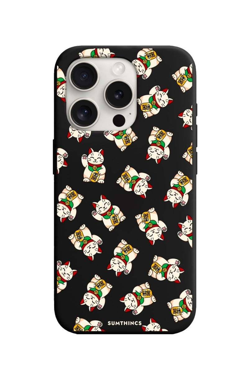 iPhone 11 Maneki Neko Premium Telefon Kılıfı Siyah - SUMTHINCS