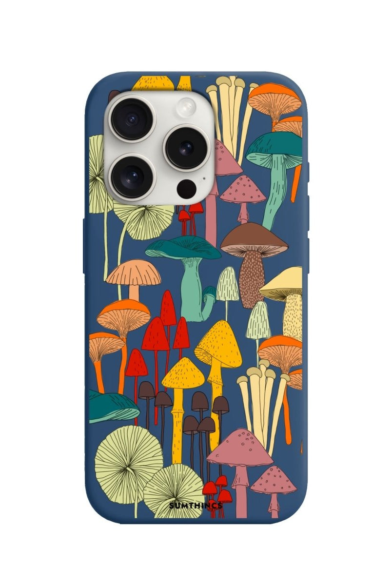 iPhone 11 Mushrooms Premium Telefon Kılıfı Pasifik Mavi - SUMTHINCS