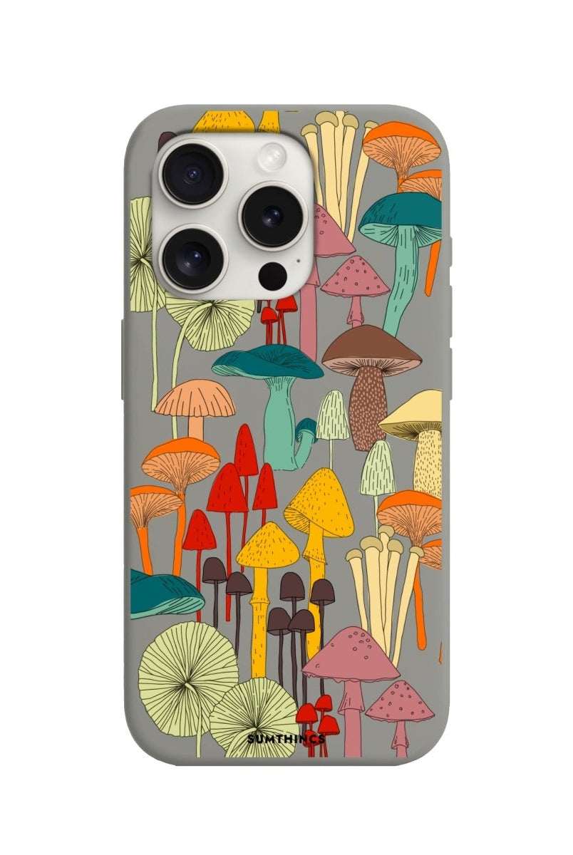iPhone 11 Mushrooms Premium Telefon Kılıfı Gri - SUMTHINCS
