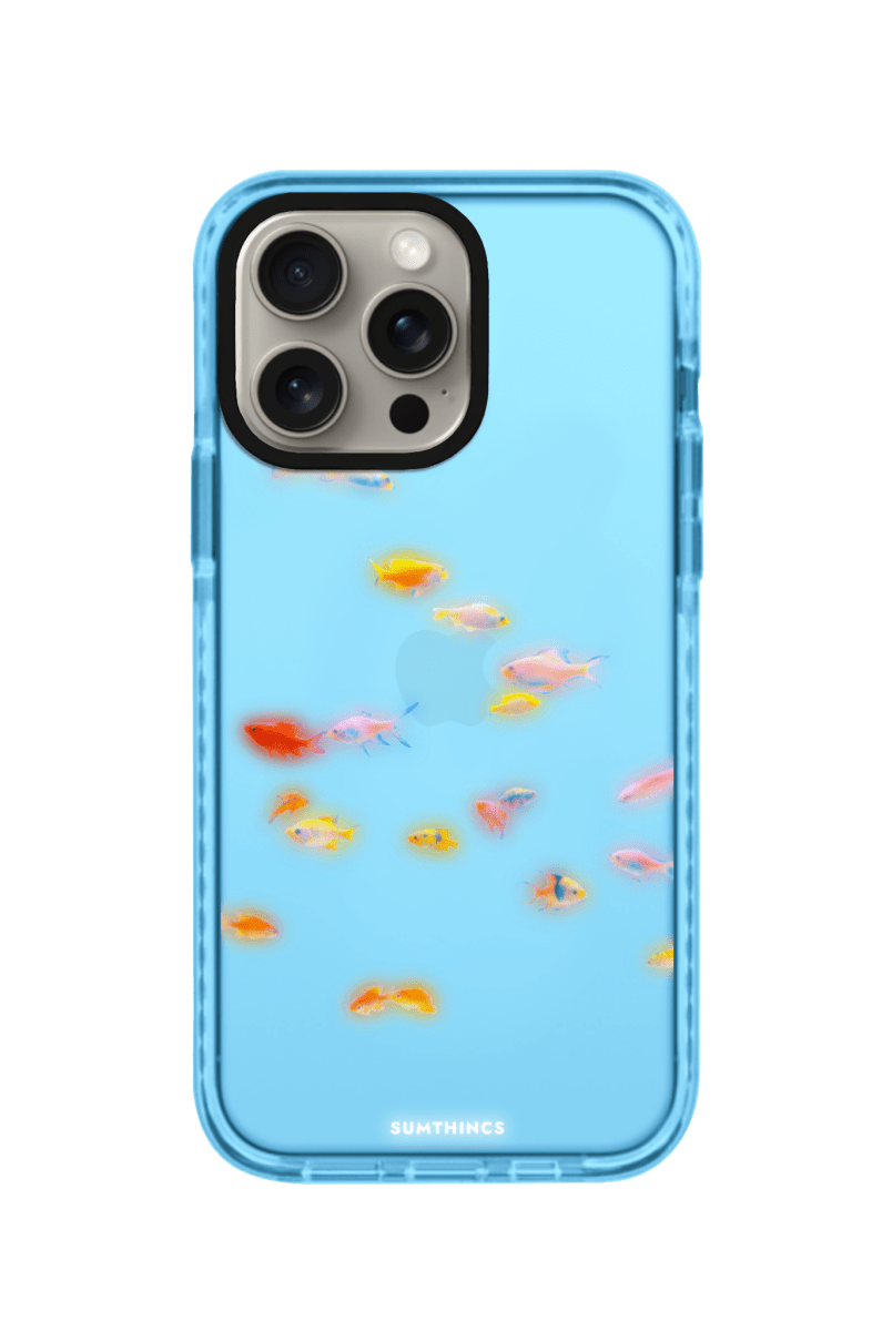 iPhone 11 Neon Fish Procase Şeffaf Telefon Kılıfı Mavi - SUMTHINCS